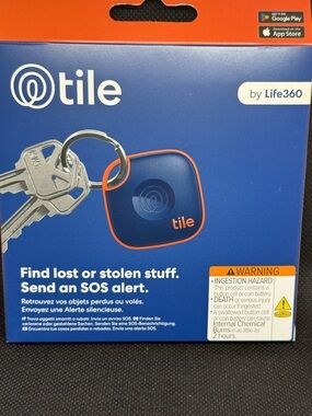 Tile Bluetooth Tracker - Blue/Orange